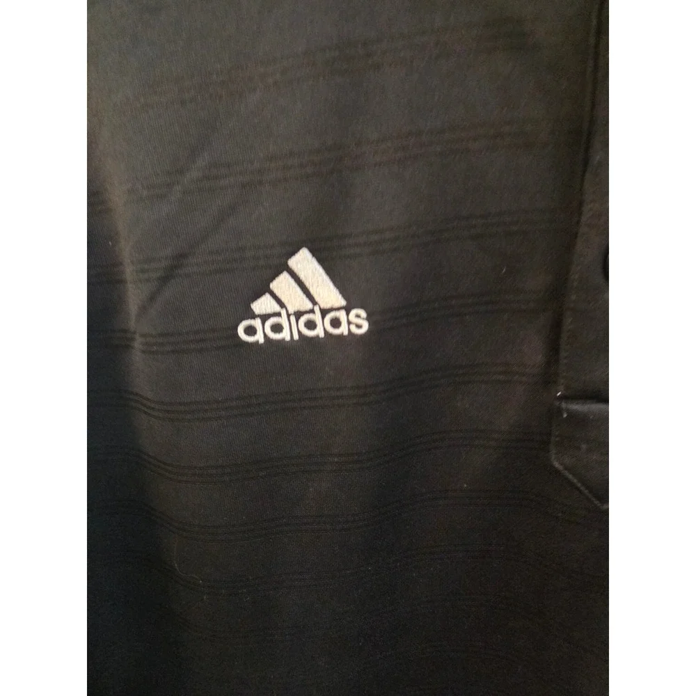 Adidas Phoenix Suns Polo Shirt Mens Medium Black Y2K PHX Logo Short Sleeve NBA